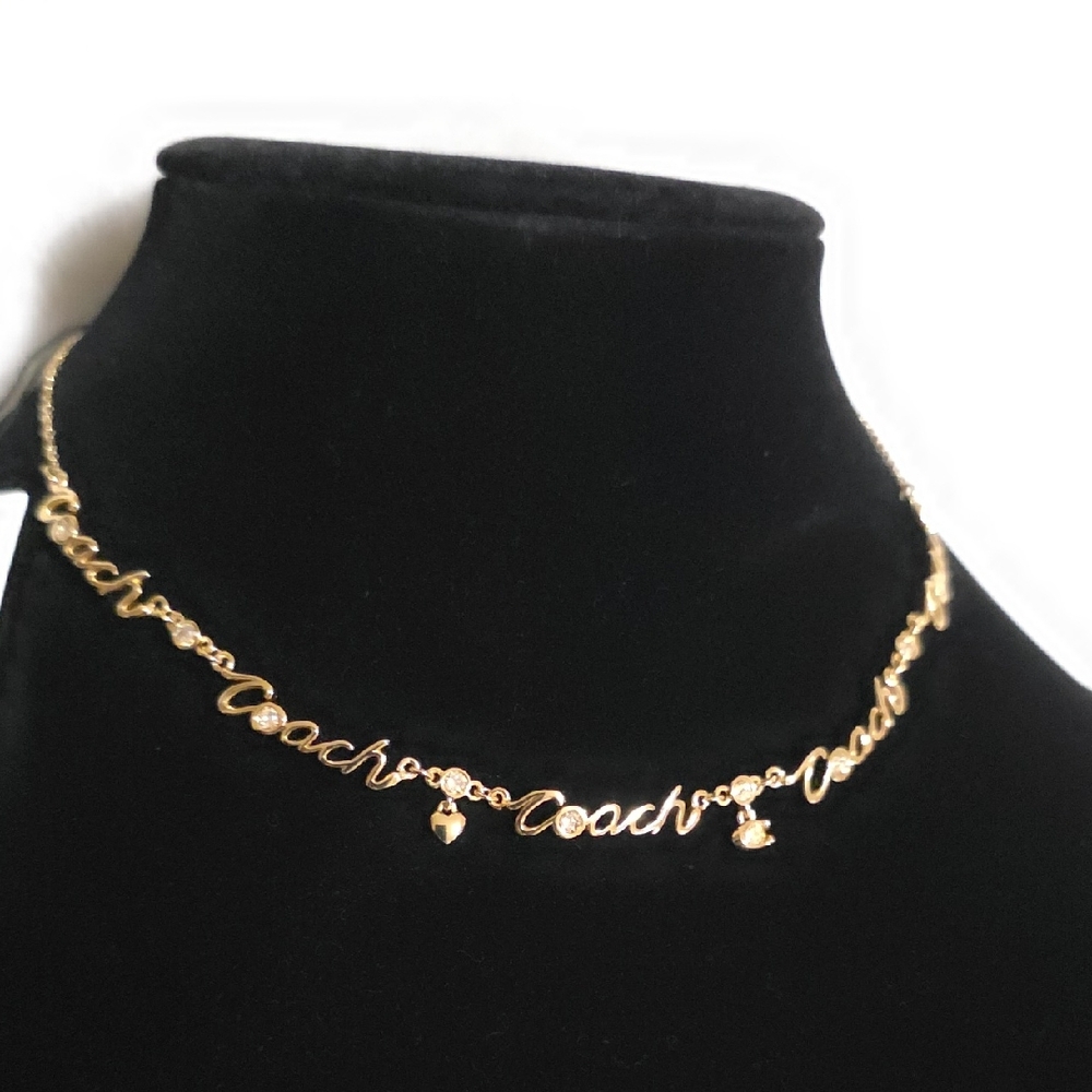 Coach Gold-tone‎ Logo Necklace